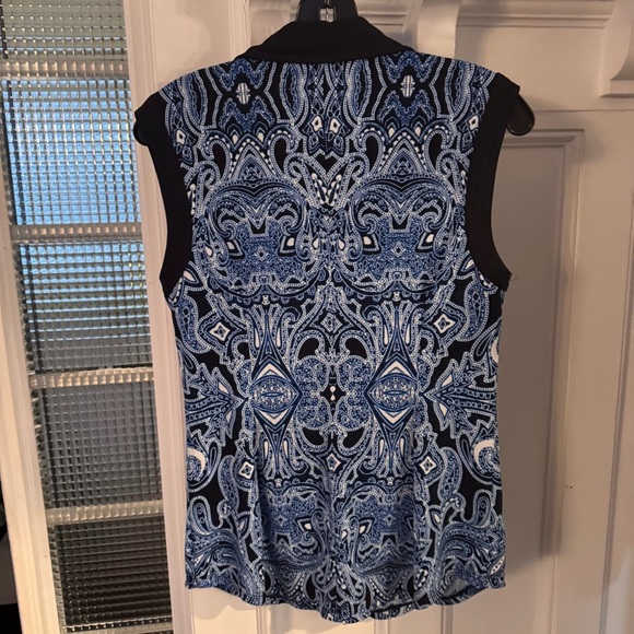 Cache Women’s Sleeveless Button Down collared Top Size L - Picture 3 of 9